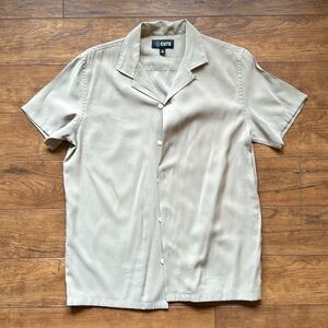Cuts Clothing Tan Casual Button Down Shirt